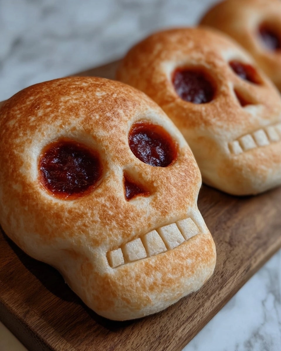 Cheesy Halloween Pizza Skulls Recipe - Recipe Image