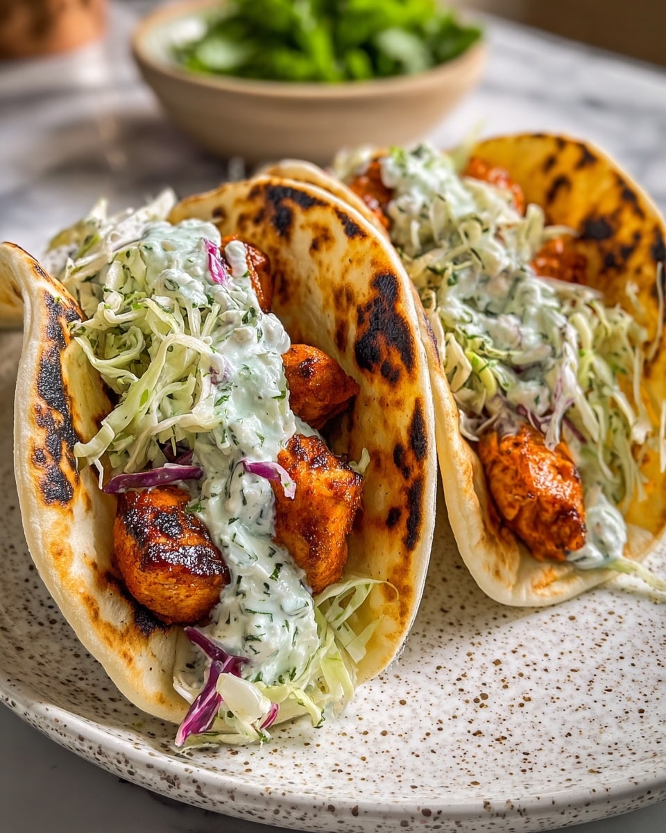 Sheet Pan Chicken Pitas with Herby Ranch Slaw Recipe - Recipe Image