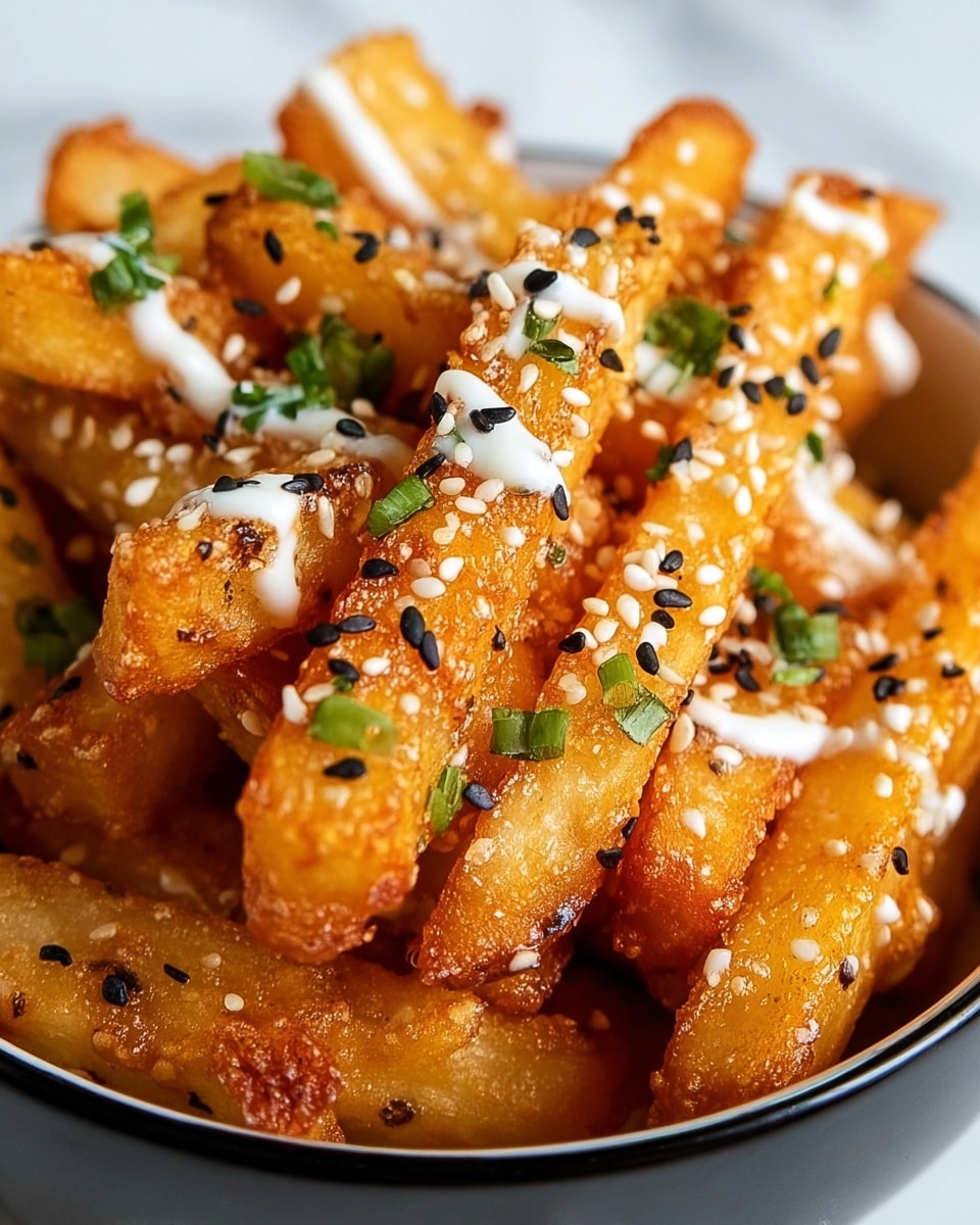 Spicy Garlic and Sesame Fries Recipe - Recipe Image
