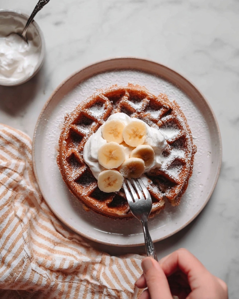 Flourless Banana Oat Waffles Recipe - Recipe Image