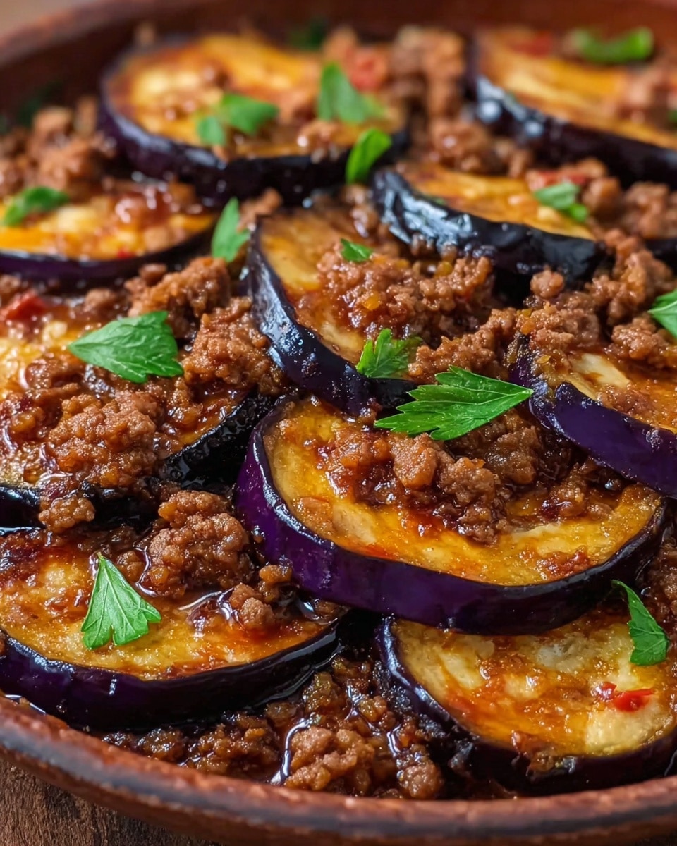 Minced Beef and Eggplant Skillet Stew Recipe - Recipe Image