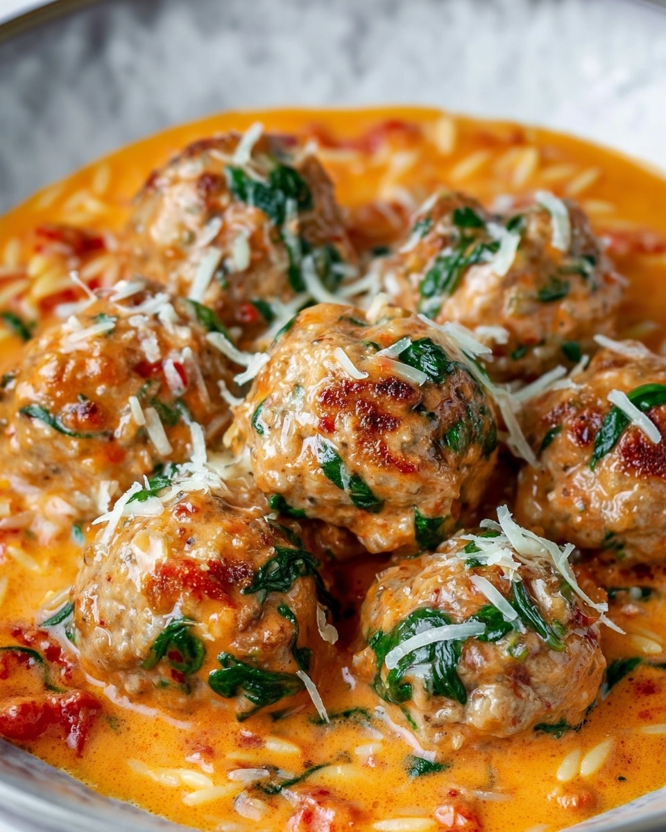 Marry Me Chicken Meatballs with Risoni Recipe - Recipe Image