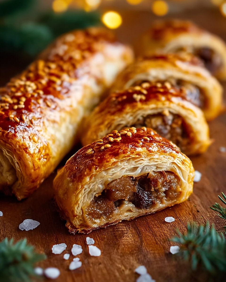Easy Christmas Chicken Sausage Rolls Recipe - Recipe Image