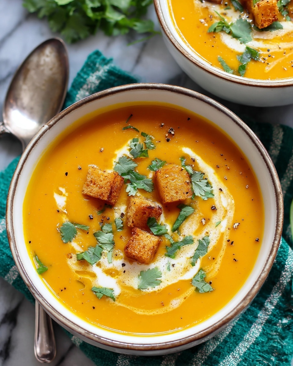Spicy Roasted Butternut Squash and Sweet Potato Soup Recipe - Recipe Image