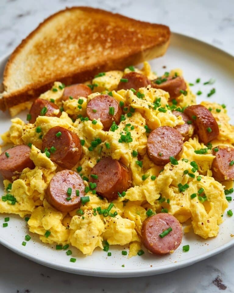 Scrambled Eggs with Polish Kielbasa Recipe