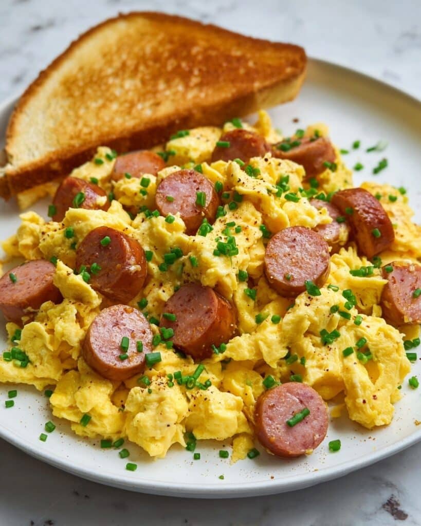 Scrambled Eggs with Polish Kielbasa Recipe