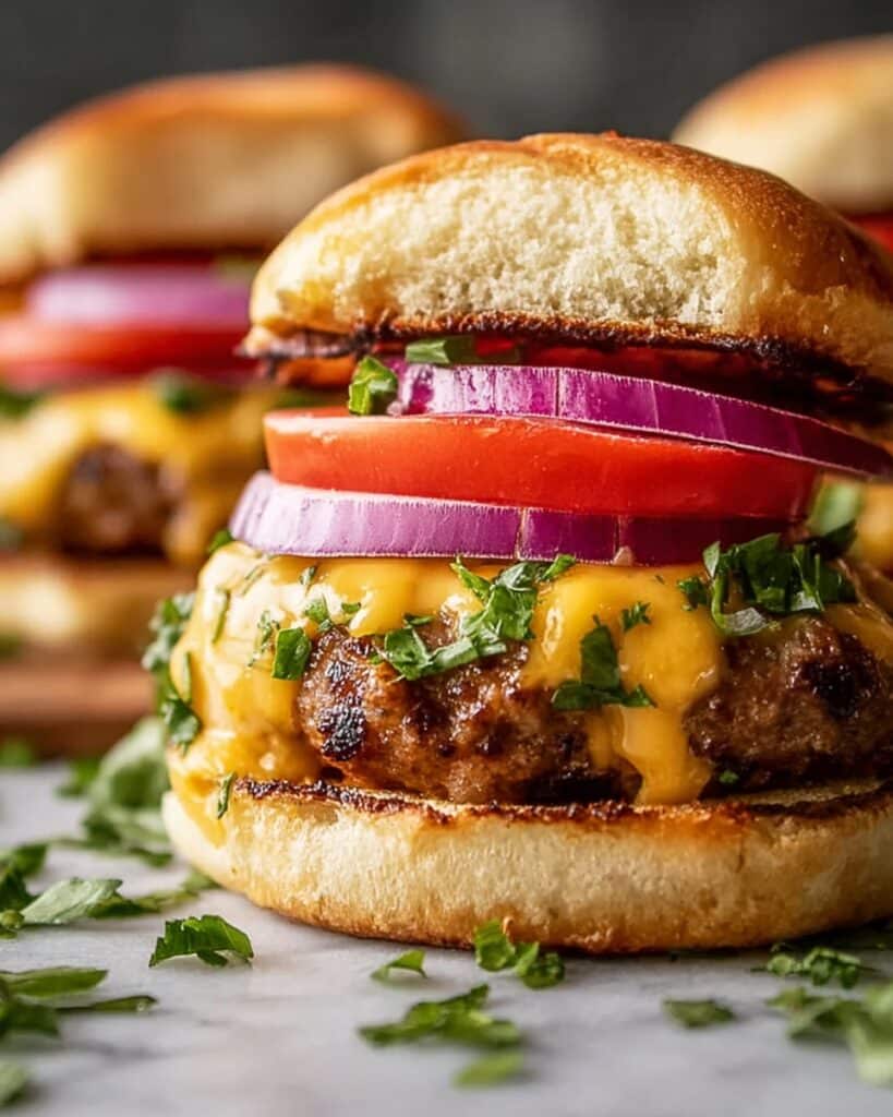Chipotle Cheddar Chicken Burgers Recipe