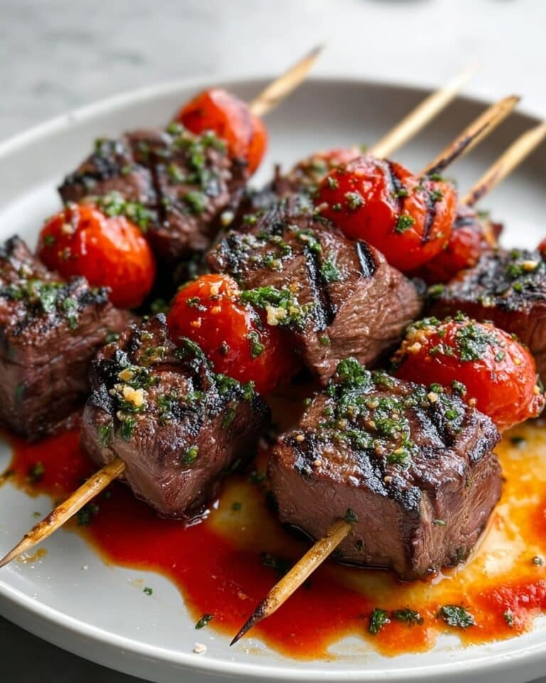 Pizza Steak Skewers Recipe