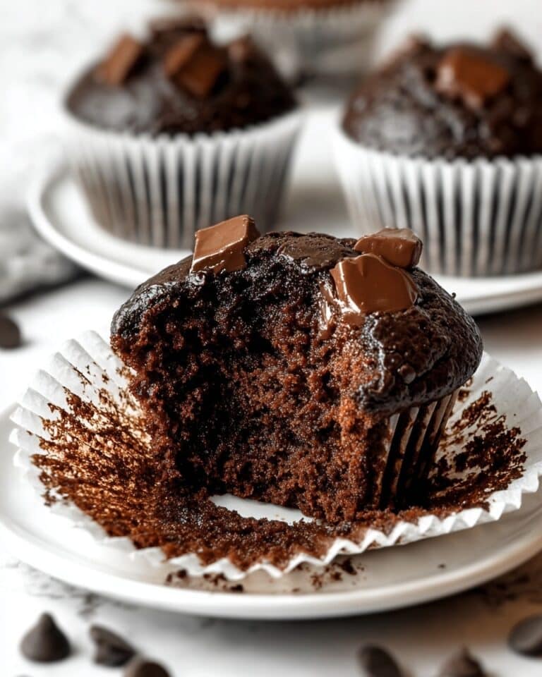 Healthy Double Chocolate Zucchini Muffins Recipe