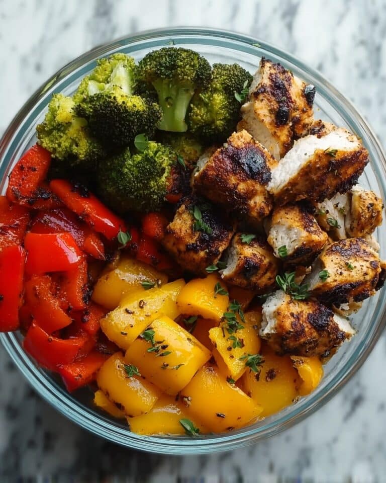 Grilled Chicken with Roasted Vegetables Bowl Recipe