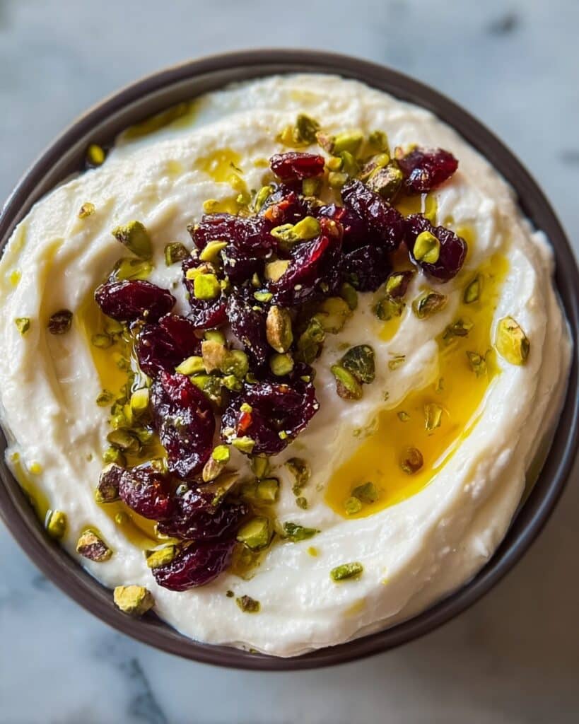 Whipped Feta Dip with Honey, Pistachios, and Cranberries Recipe