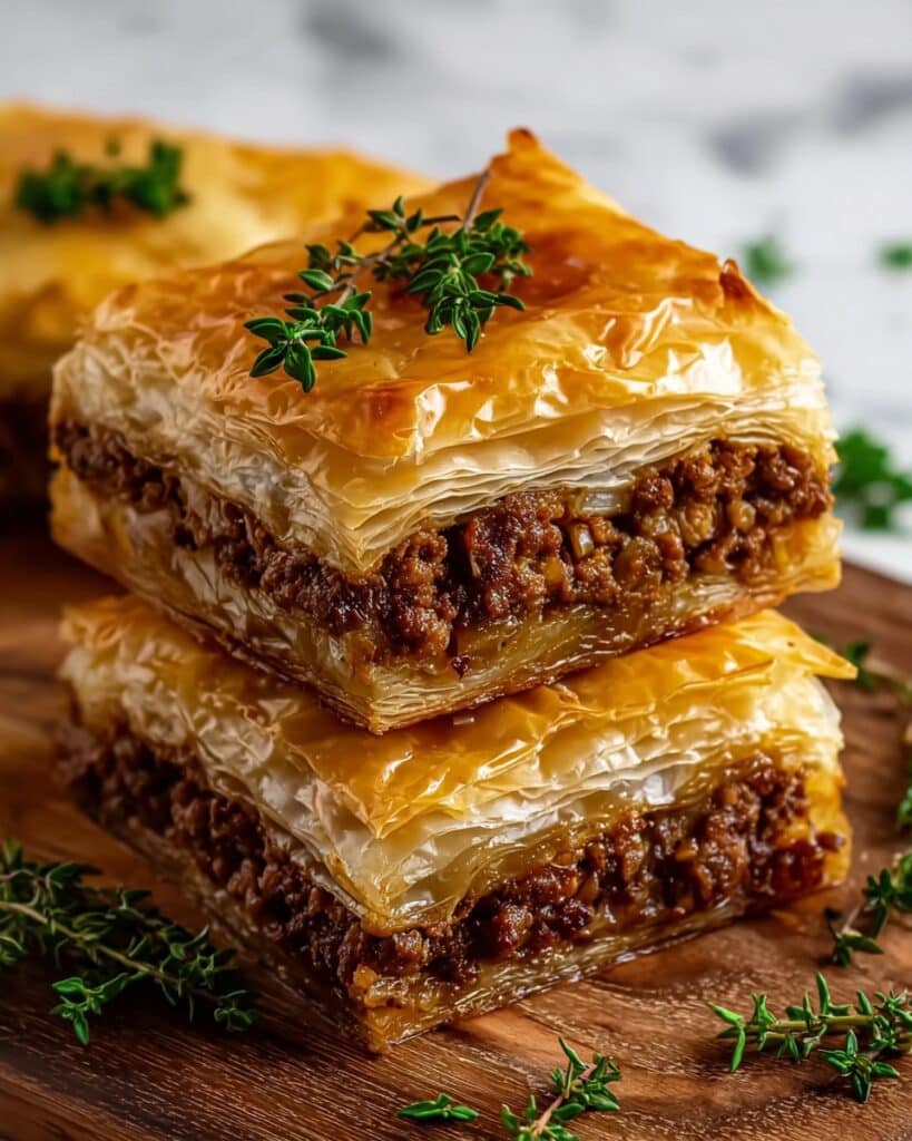 Greek Phyllo Meat Pie (Kimadopita) Recipe