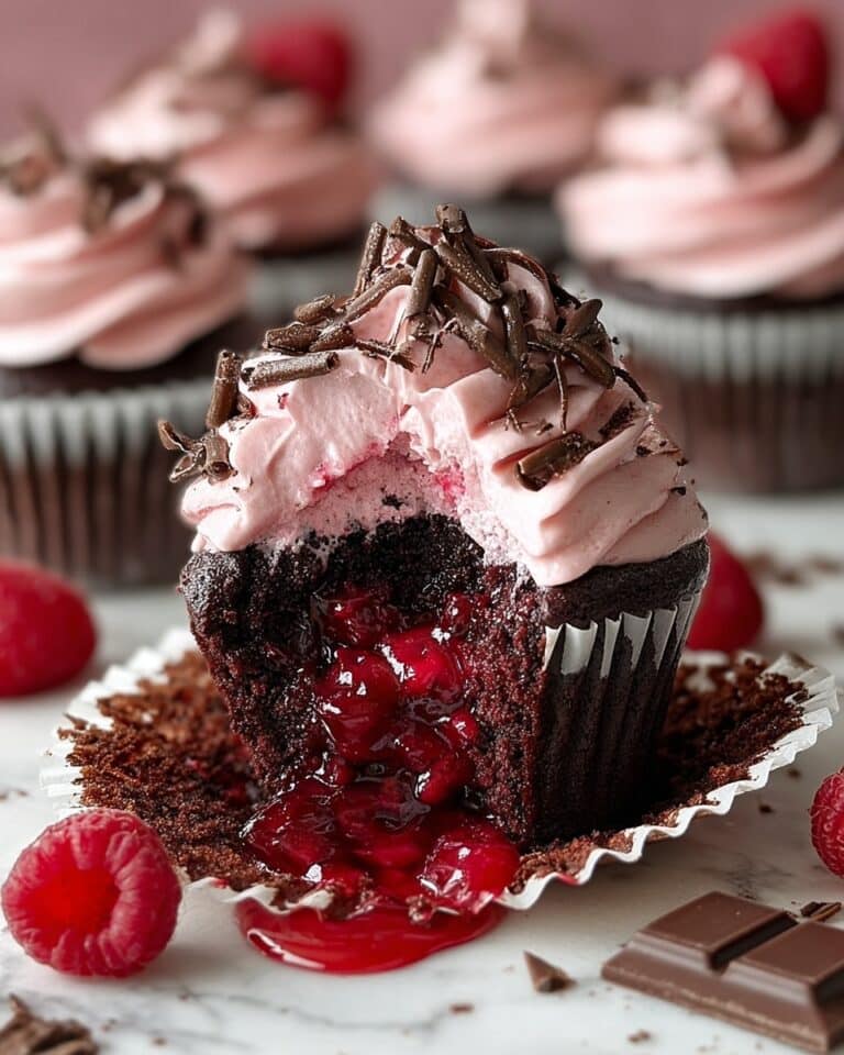 Raspberry Chocolate Lava Cupcakes Recipe