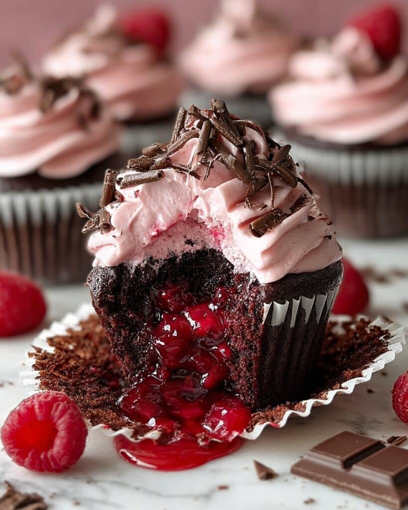 Raspberry Chocolate Lava Cupcakes Recipe