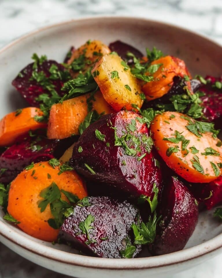 Roasted Beets and Carrots with Maple Vinaigrette Recipe