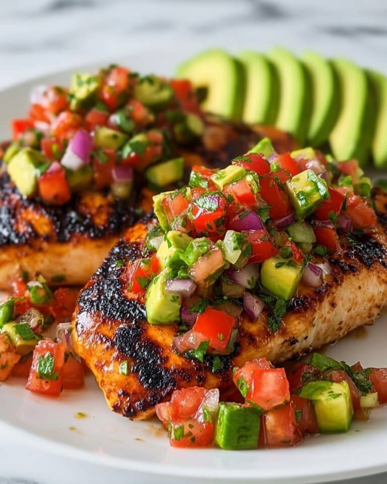 Fiesta Lime Chicken with Avocado Salsa Recipe
