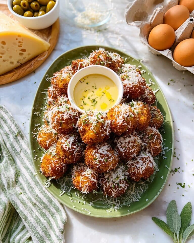 Cheese Stuffed Fried Olives Appetizer Recipe