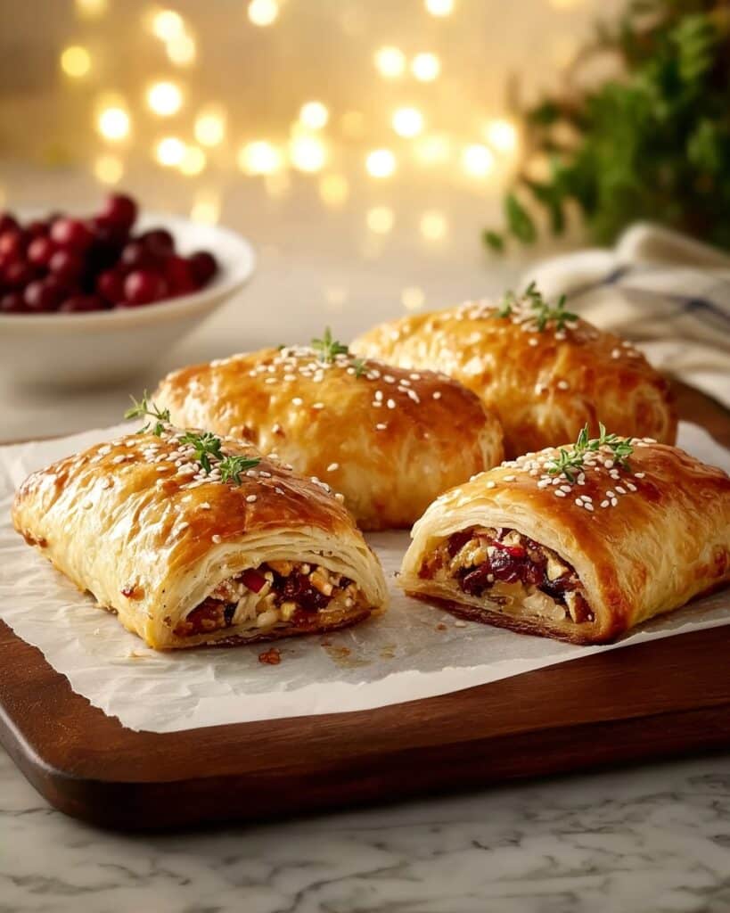 Turkey & Cranberry Sausage Rolls Recipe