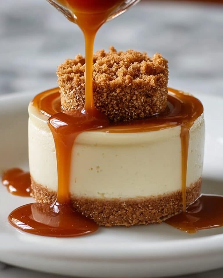 Mini Cheesecakes with Caramel Sauce Recipe