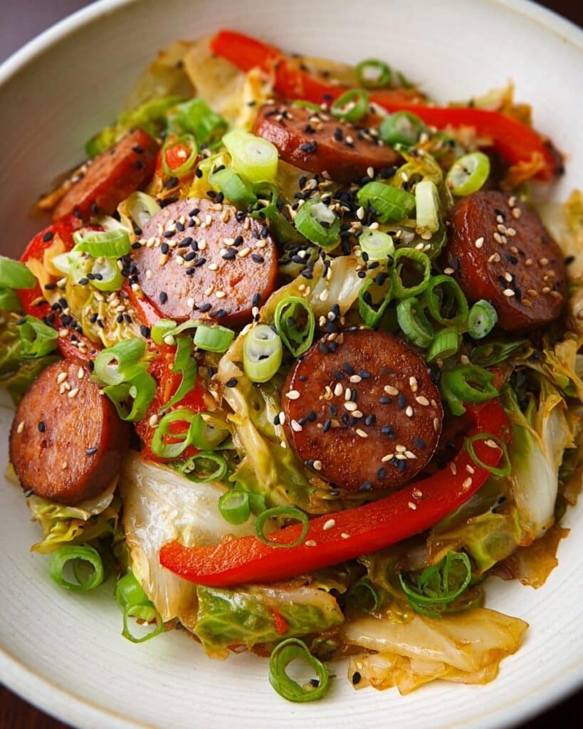 Sausage and Cabbage Stir Fry Recipe