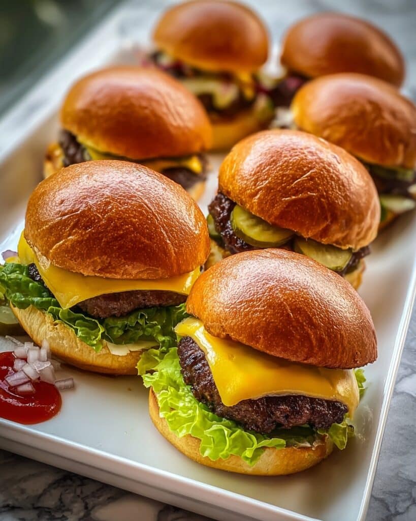 Juicy Grilled Cheeseburger Sliders Recipe