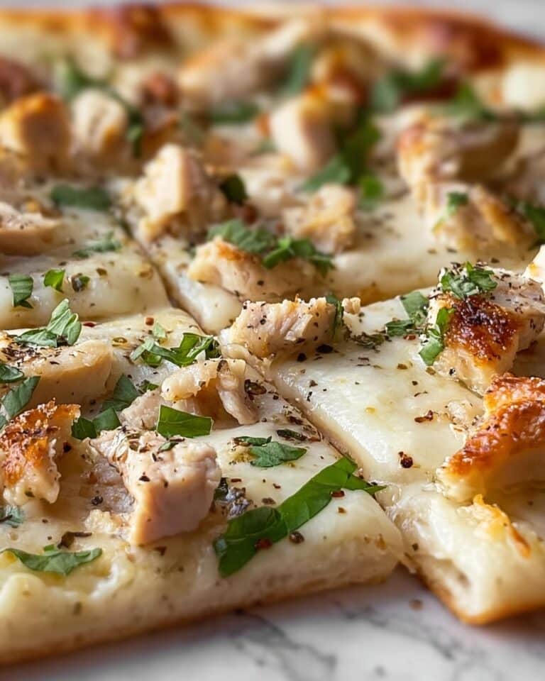 Roasted Garlic White Chicken Pizza Recipe