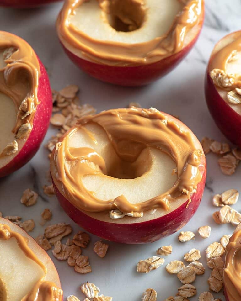 Easy Peanut Butter Apple Slices Snack Ideas Recipe