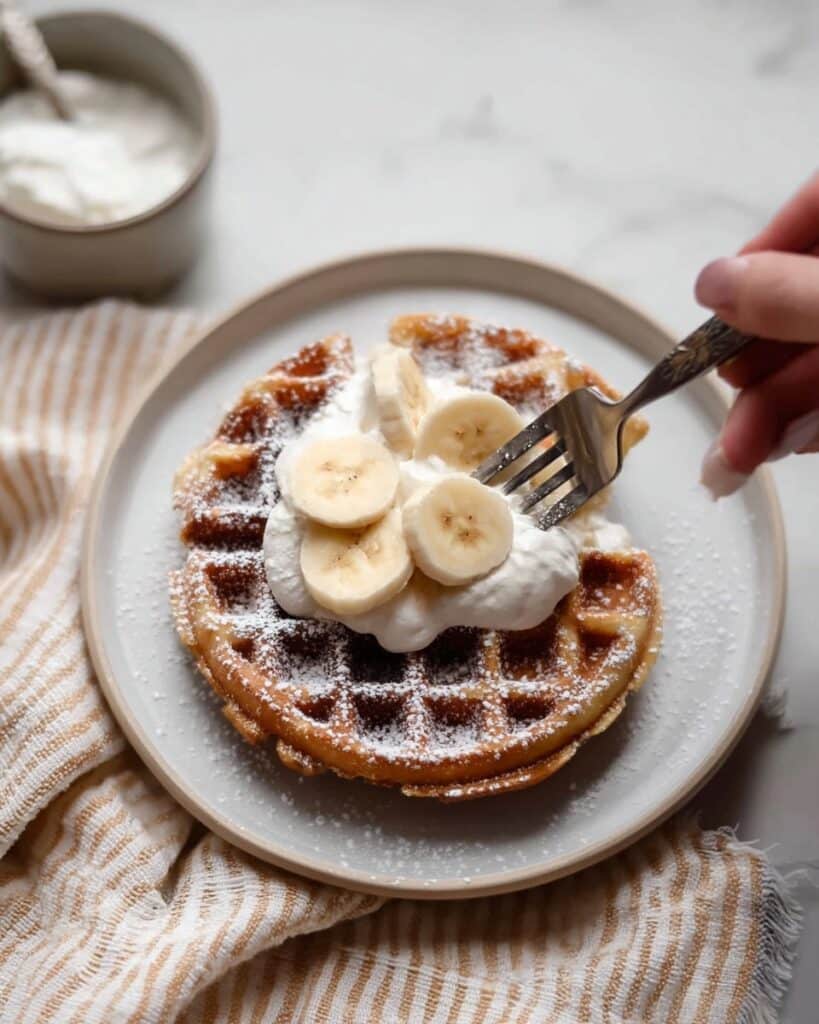 Flourless Banana Oat Waffles Recipe