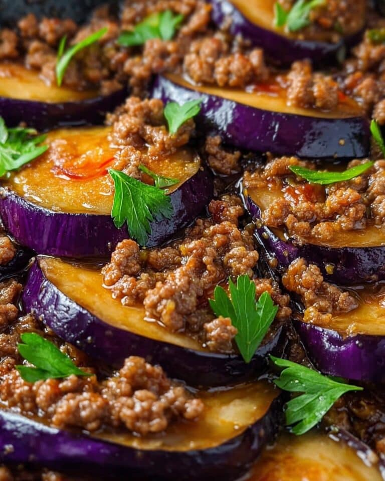 Minced Beef and Eggplant Skillet Stew Recipe