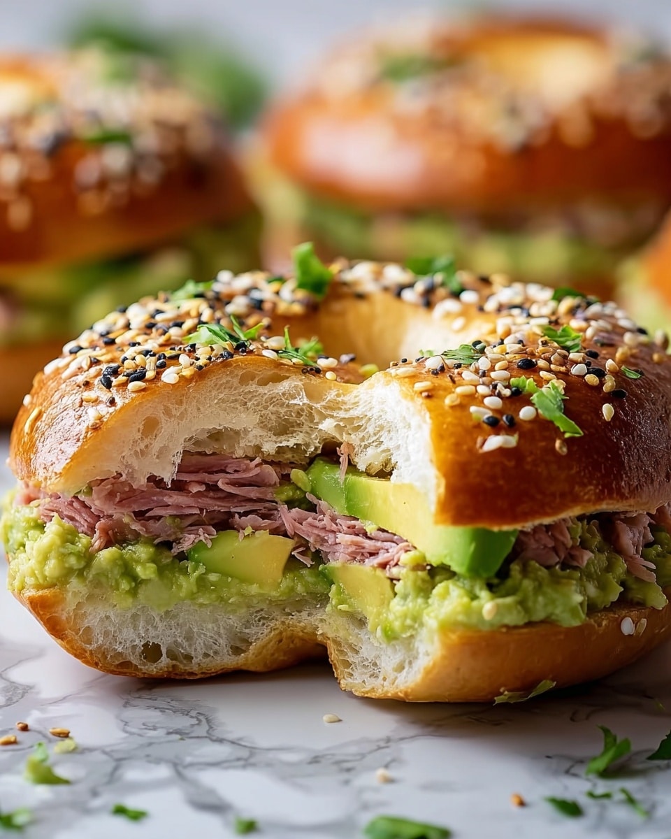 Avocado Tuna Melt Bagels Recipe - Recipe Image