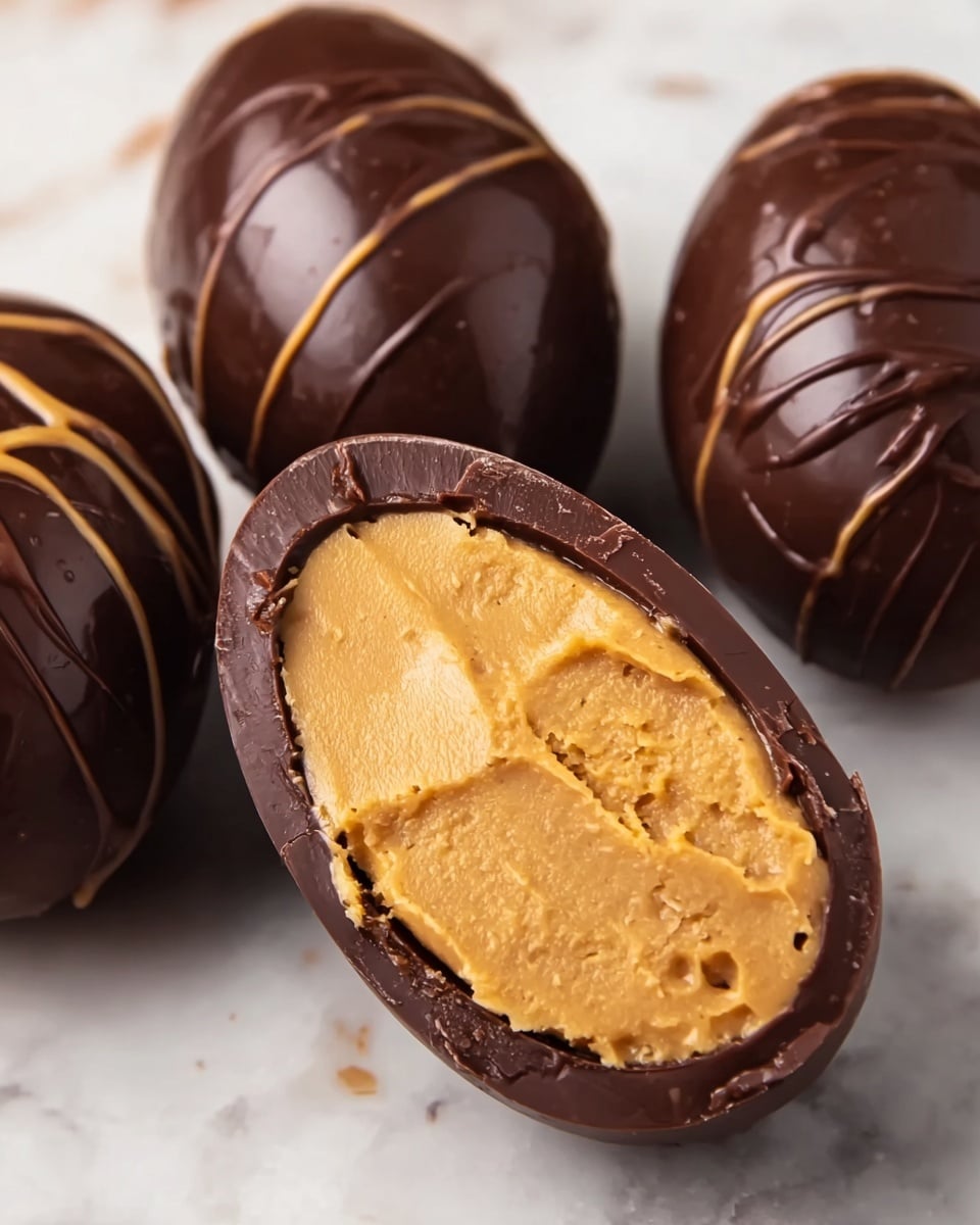 Chocolate-Coated Peanut Butter Eggs Recipe - Recipe Image