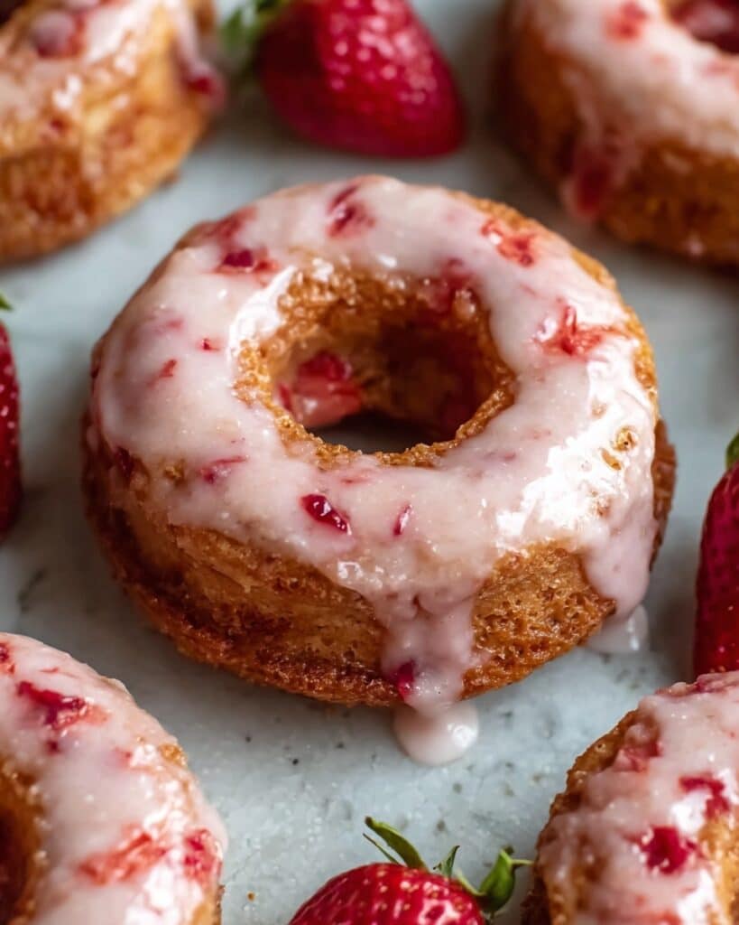 Strawberry Glazed French Crullers Recipe