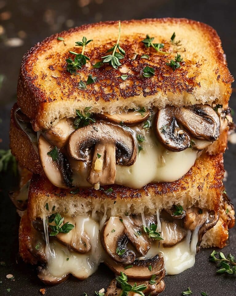 Garlic Mushroom Grilled Cheese Recipe