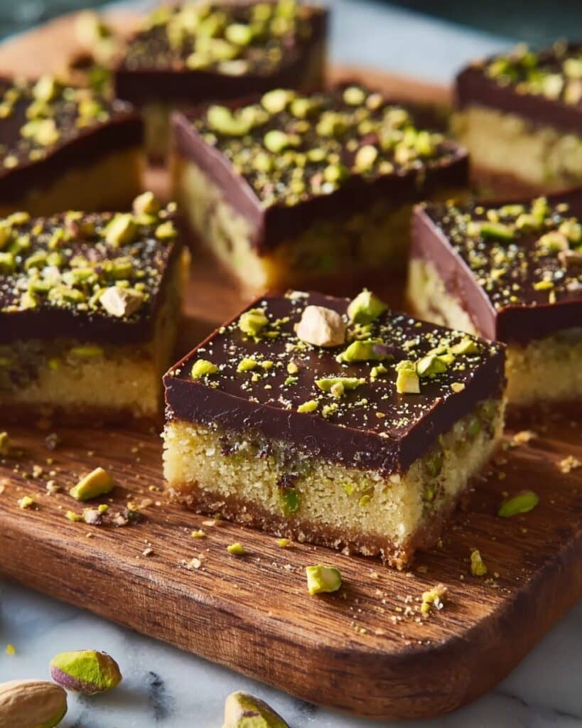 Chocolate and Pistachio Bars Recipe