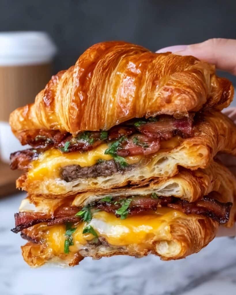 Croissant Cheeseburgers Recipe