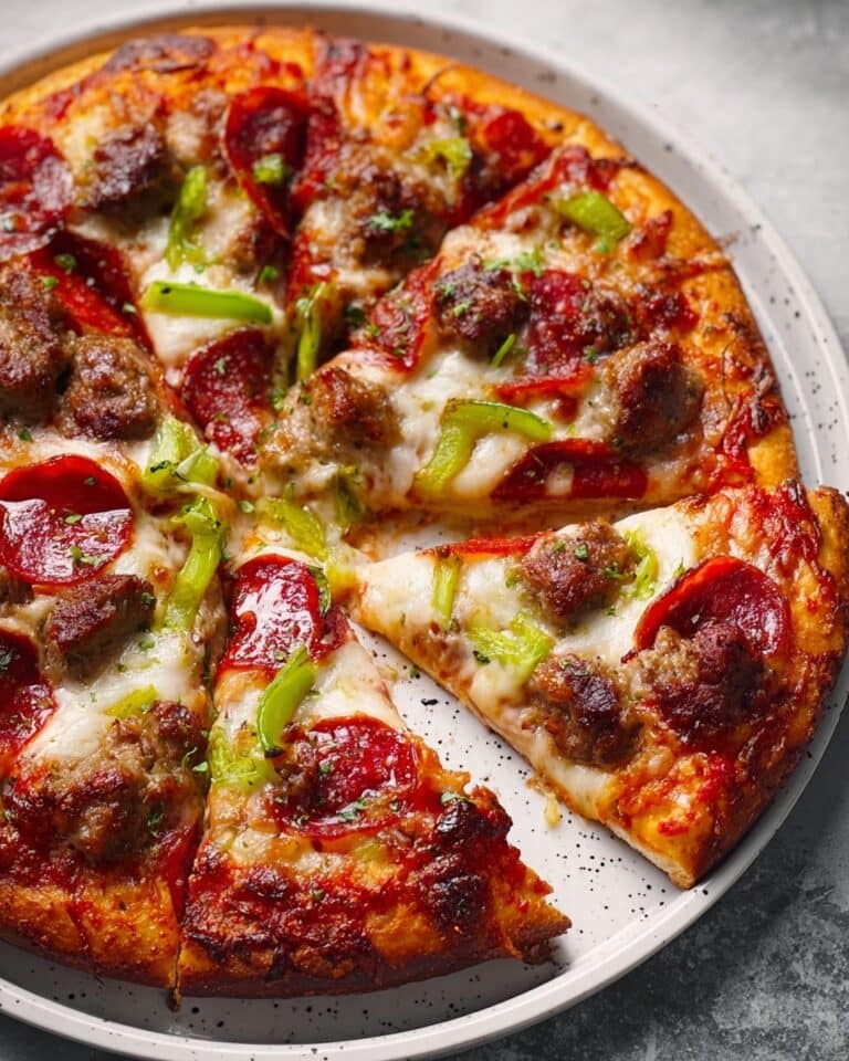 Spicy Sausage and Pepperoncini Thin Crust Pizza Recipe