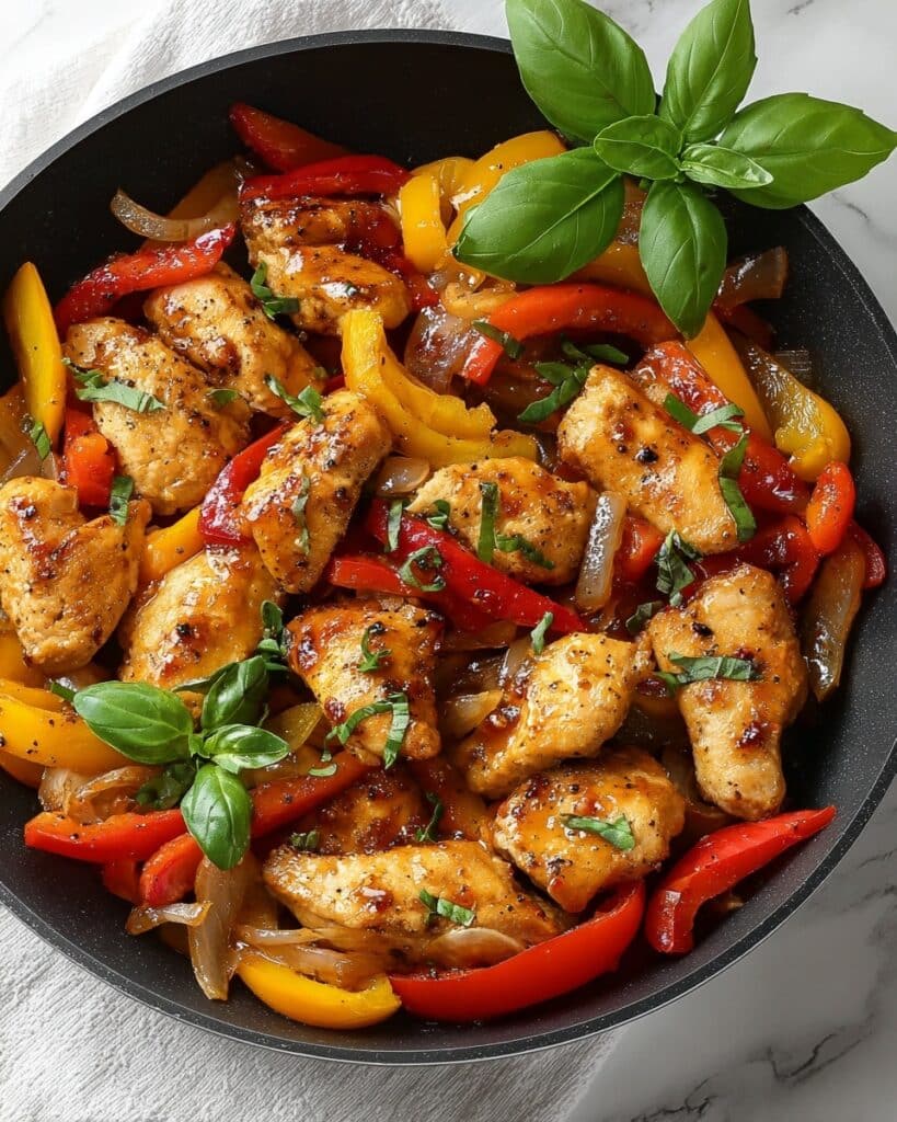 Savory Italian Chicken with Peppers, Onion, and Meat Recipe