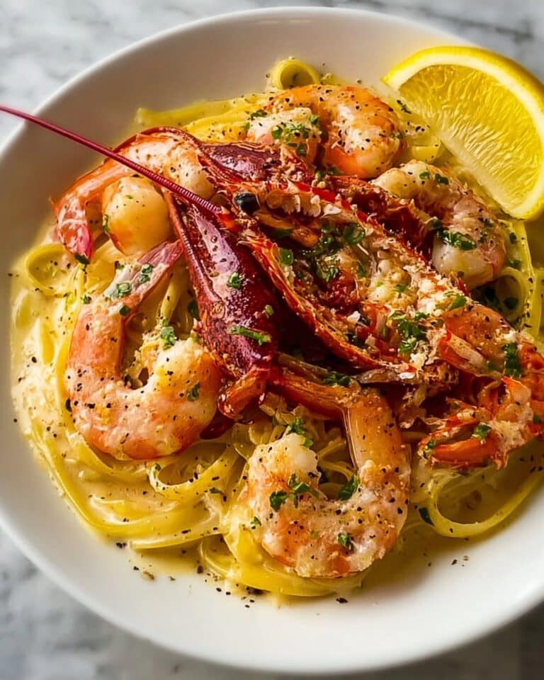 Lemon Pepper Lobster Shrimp Pasta Recipe
