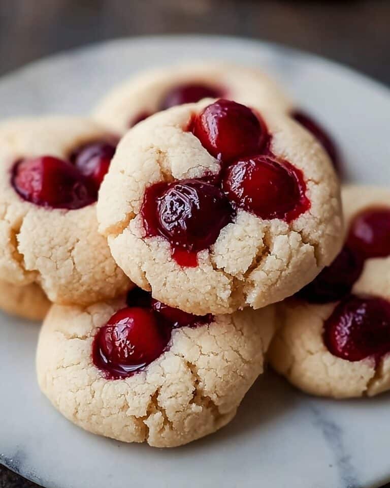 White Chocolate Cherry Shortbread Cookies Recipe