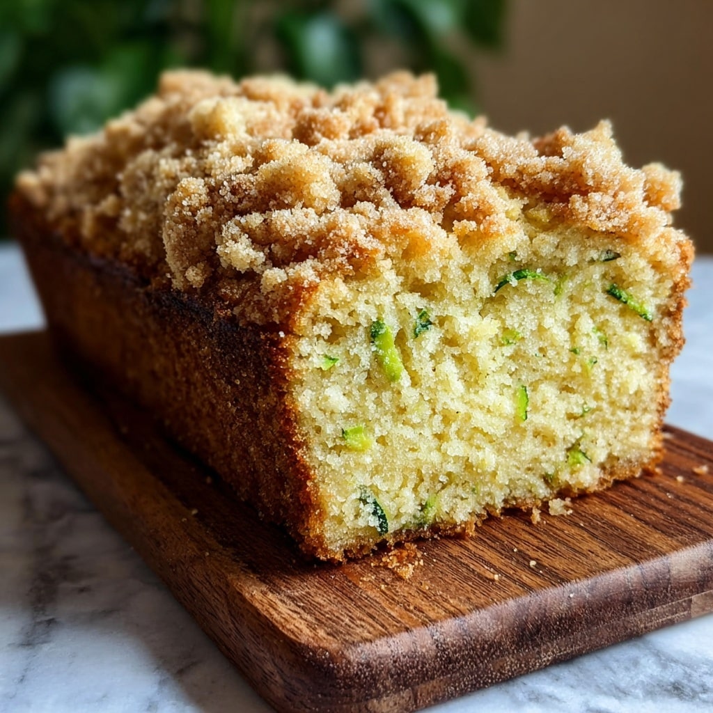 Cinnamon Streusel Topped Zucchini Bread Bakery Style Recipe - Recipe Image