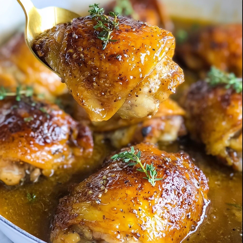 Honey Mustard Baked Chicken Thighs Recipe - Recipe Image