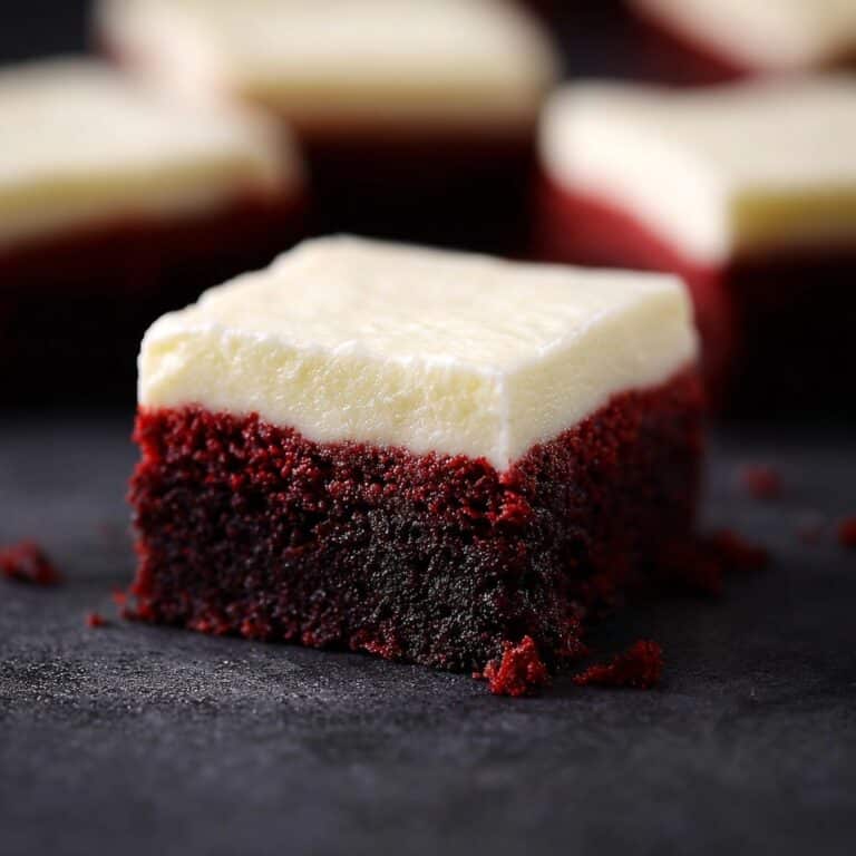 Red Velvet Brownies with White Chocolate Buttercream Frosting Recipe
