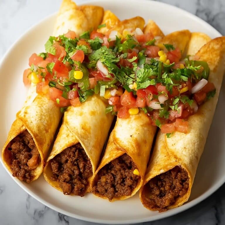 Crispy Beef Taquitos with Cheesy Filling Recipe