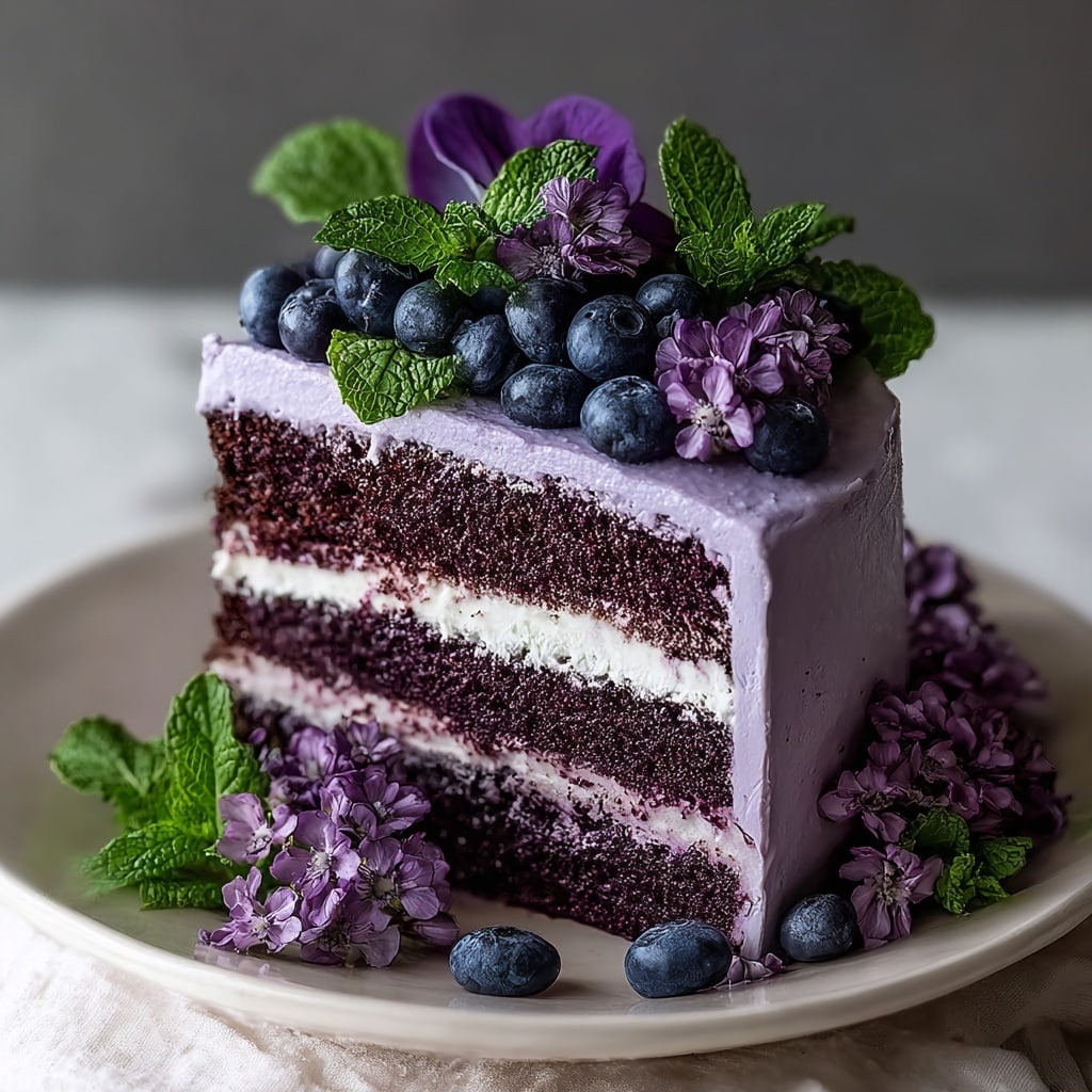 Purple Velvet Cake with Cream Cheese Frosting Recipe