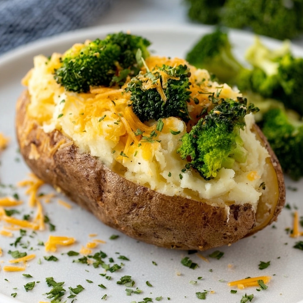 Cheesy Broccoli Twice-Baked Potatoes Recipe