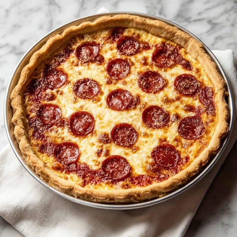 Pepperoni Pizza Quiche Recipe