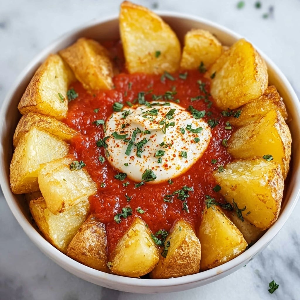 Spanish Patatas Bravas: Crispy Fries with Smoky Tomato and Garlic Aioli Recipe