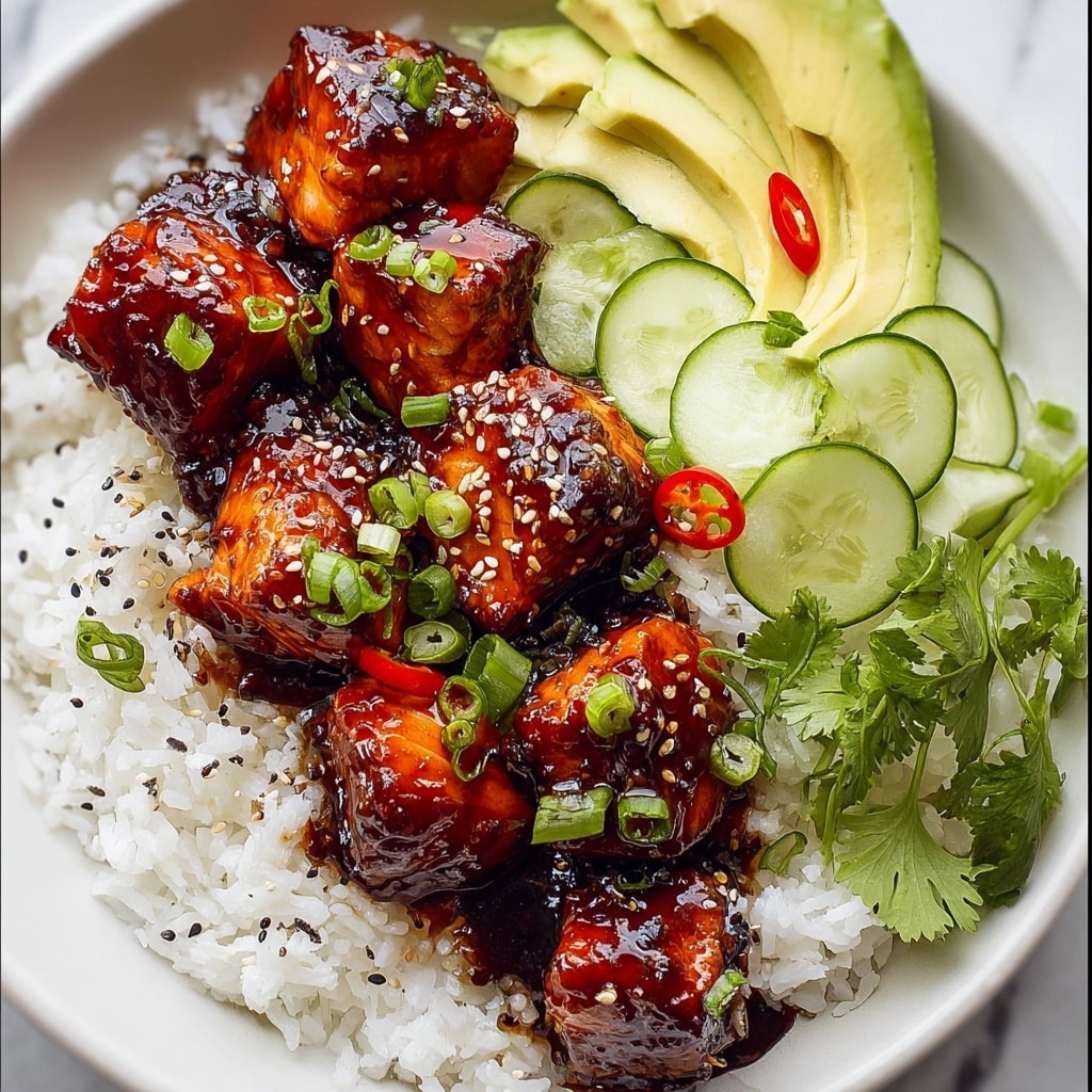 Honey Garlic Salmon Rice Bowls Recipe