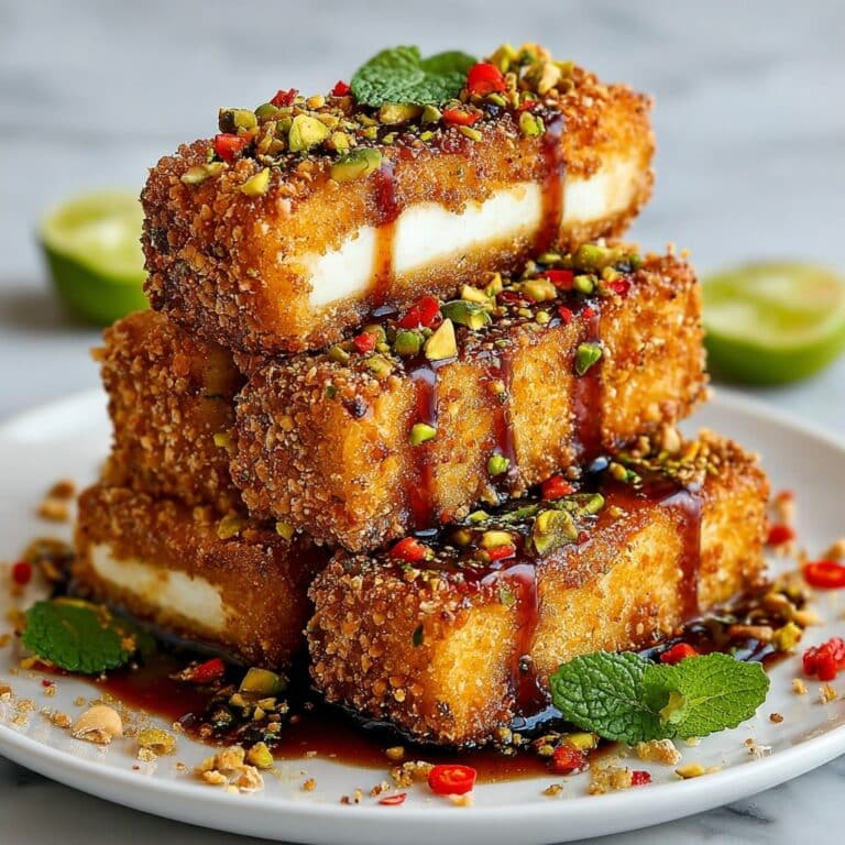 Swicy Pistachio Halloumi with Lime Glaze Recipe
