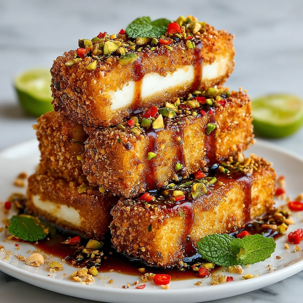 Swicy Pistachio Halloumi with Lime Glaze Recipe